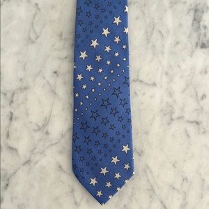 Versace Vintage Blue and White Celestial Tie